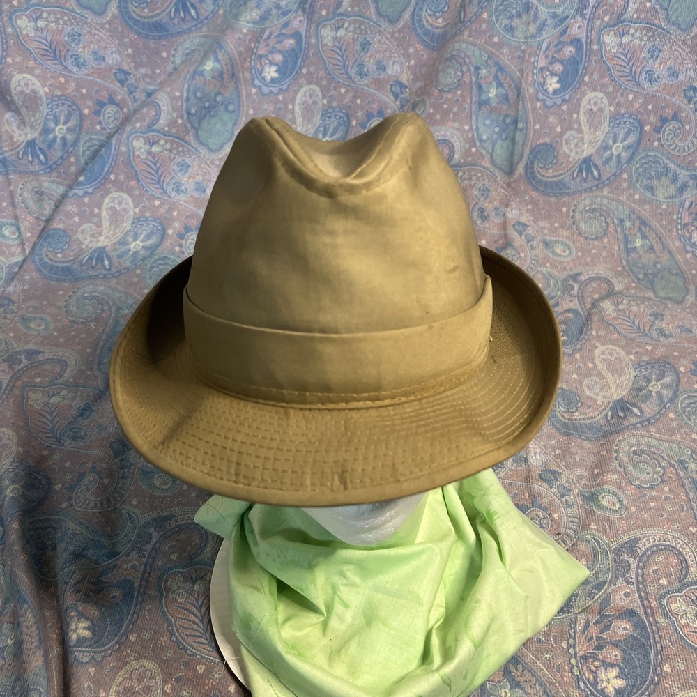 Vintage Brown, Fedora Men's Rain Hat, No Tags Please Read Description